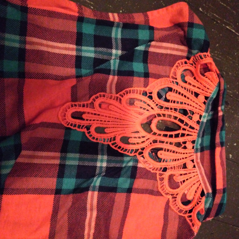 Cut off flannel.